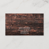 Modernes Holztexturpferd Foto Reittier Visitenkarte (Rückseite)