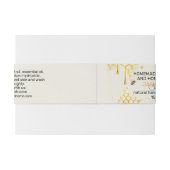 Modernes Honey und Pumpkin Handmade Soap Label Einladungsbanderole (Rückseitenbeispiel)