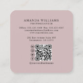 Modernes Honeycomb Fotografy Foto Quadratische Visitenkarte (Rückseite)