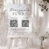 Modernes Honeymoon Fund QR Code Akronylic Wedding  Acrylschild