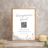 Modernes Honeymoon Fund Signieren Minimaler Blumen Einladung