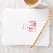 Modernes Honeysuckle Zickzack Wedellip Balm Label Adressaufkleber (Insitu)