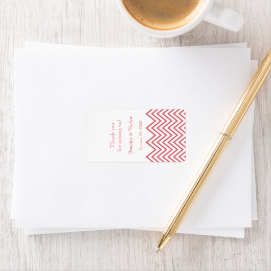 Modernes Honeysuckle Zickzack Wedellip Balm Label Adressaufkleber (Insitu)