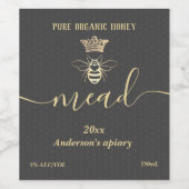 Modernes Honigkamm Weinetikett (Einzelnes Label)