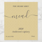 Modernes Honigkamm Weinetikett (Einzelnes Label)