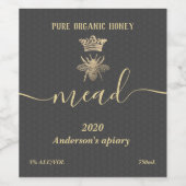 Modernes Honigkamm Weinetikett (Einzelnes Label)
