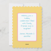 Modernes Hoppy-OsterFoto Feiertagskarte (Rückseite)