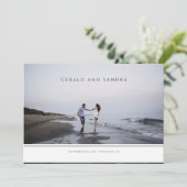 Modernes horizontales Foto Save the Date (Stehend Vorderseite)