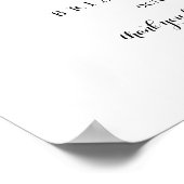 Modernes, horizontales Probe Dinner Begrüßungszeic Poster (Ecke)