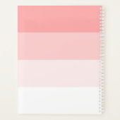 Modernes, horizontales Strippastellfarben Rosa Planer (Rückseite)