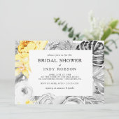 Modernes horizontales tropisches Brautparty Einladung (Stehend Vorderseite)