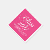 Modernes Hot Pink | Abschluss Napkins Serviette (Ecke)