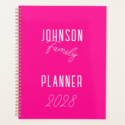 Modernes Hot Pink Planer (Vorderseite)