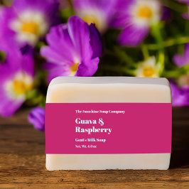 Modernes Hot Pink Soap Bauchband Einladungsbanderole