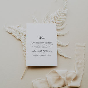 Modernes Hotel Begleitkarte