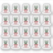 Modernes Houseplant Schlange Pflanze Planer Aufkleber (Vorderseite)