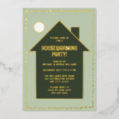 Modernes Housewarming Party Neue Zuhause-Feier Folieneinladung (Vorderseite)