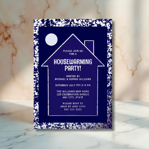 Modernes Housewarming Party Neue Zuhause-Feier Folieneinladung