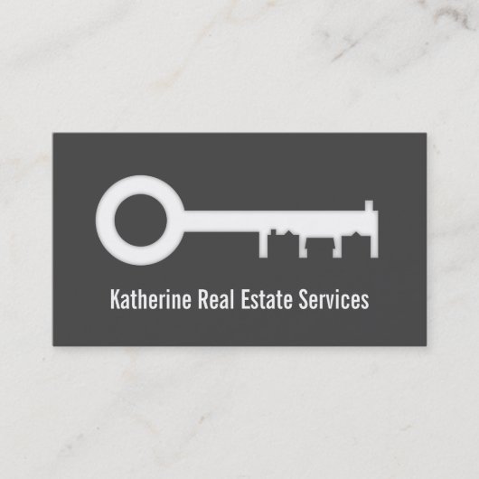 Modernes Housing Silhouette Real Anwesen Agent Visitenkarte (Vorderseite)