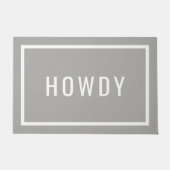 Modernes Howdy | Editierbare Farben Fußmatte (Vorderseite)
