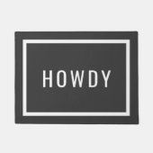 Modernes Howdy | Editierbare Farben Fußmatte (Vorderseite)
