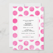 Modernes Hübsch in Pink Polka Dot Brautparty Einladung (Vorderseite)