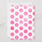 Modernes Hübsch in Pink Polka Dot Brautparty Einladung (Rückseite)