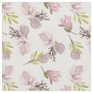 Modernes hübsches Blumenmuster in Aquarellfarben, Stoff