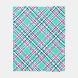 Modernes, Hübsches Girly Chic Tartan Muster Fleecedecke