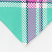 Modernes, Hübsches Girly Chic Tartan Muster Fleecedecke (Ecke)