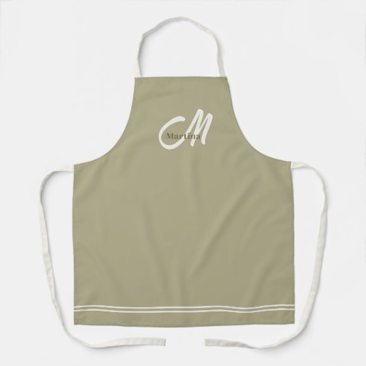Modernes Hübsches Monogramm Schürze (Vorderseite)