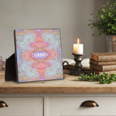 Modernes Hübsches Pastel Abstrakt Boho ONE WORT Fotoplatte