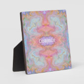 Modernes Hübsches Pastel Abstrakt Boho ONE WORT Fotoplatte (Vorderseite)