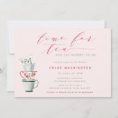 Modernes Hübsches Tea Cups Kinderdusche Tee Party Einladung (Vorderseite)