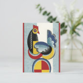 Modernes Hühnchen und Ei Postkarte (Stehend Vorderseite)