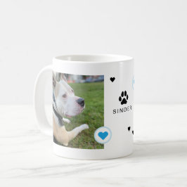 Modernes Hund 2 Fotos Herzname Kaffeetasse