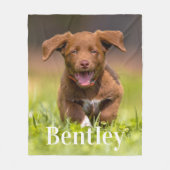 Modernes Hund über Personalisiertes Puppy Pet Foto Fleecedecke (Vorderseite)
