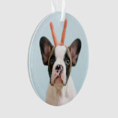 Modernes Hundebahn-Foto | Frohe Weihnachten Ornament (Vorderseite)