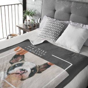 Modernes Hundebahn-Foto   Hundeschrift Fleecedecke