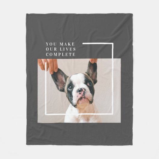 Modernes Hundebahn-Foto | Hundeschrift Fleecedecke (Vorderseite)