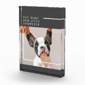 Modernes Hundebahn-Foto | Hundeschrift Fotoblock (Rechts)