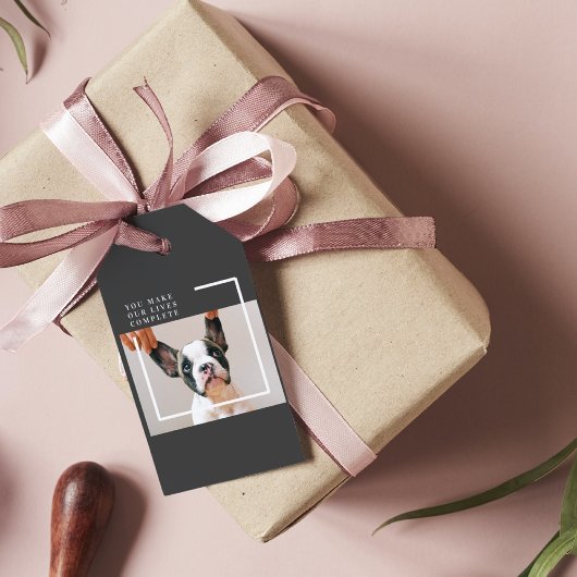 Modernes Hundebahn-Foto | Hundeschrift Geschenkanhänger