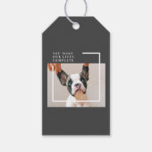 Modernes Hundebahn-Foto | Hundeschrift Geschenkanhänger (Vorderseite)