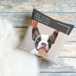 Modernes Hundebahn-Foto | Hundeschrift Kissen<br><div class="desc">Modernes Hundebahn-Foto | Hundeschrift</div>