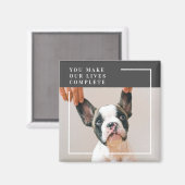 Modernes Hundebahn-Foto | Hundeschrift Magnet (Vorderseite/Rückseite)