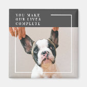 Modernes Hundebahn-Foto | Hundeschrift Magnet (Vorne)
