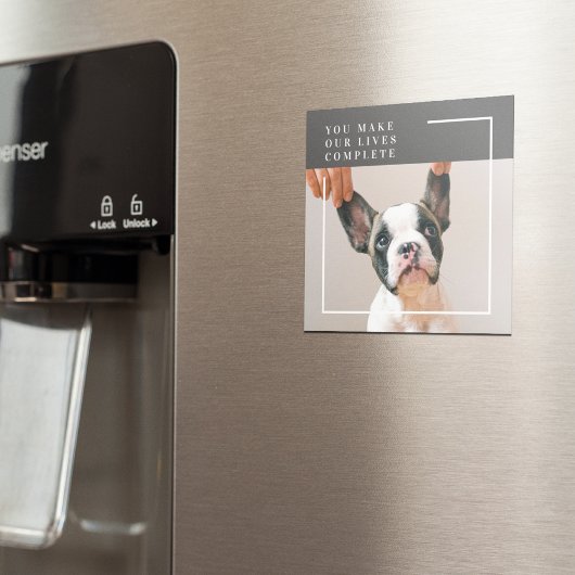 Modernes Hundebahn-Foto | Hundeschrift Magnet