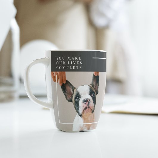 Modernes Hundebahn-Foto | Hundeschrift Milchtasse