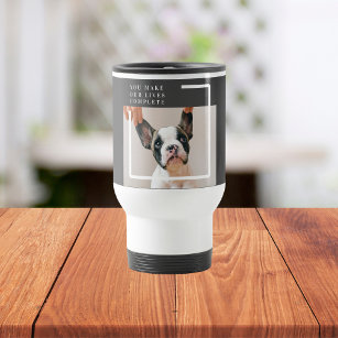 Modernes Hundebahn-Foto   Hundeschrift Reisebecher