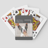 Modernes Hundebahn-Foto | Hundeschrift Spielkarten (Rückseite)